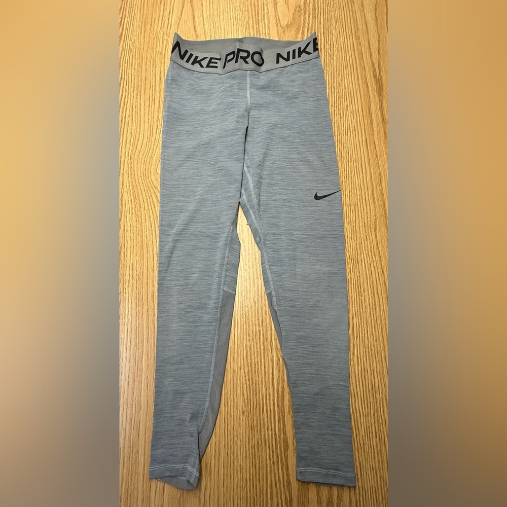 Nike Heather Gray Dri-Fit Pro Leggings